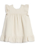 LORENA SEERSUCKER DOUBLE RUFFLE DRESS (PRE ORDER)