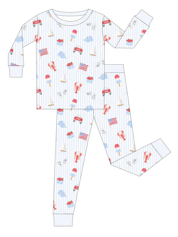 COASTAL AMERICANA 2-PIECE PAJAMA (PRE ORDER - JUNE)