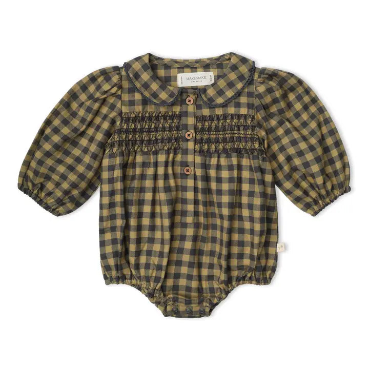 OLIVE GINGHAM BUBBLE (PRE ORDER- FALL)
