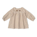 OAT GINGHAM PETER PAN COLLAR DRESS WITH BLOOMERS (PRE ORDER - FALL)