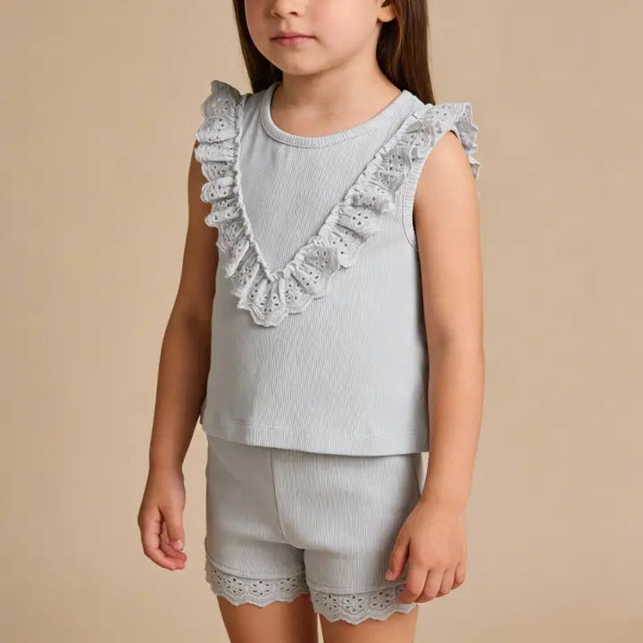 RUFFLE TOP & SHORT SET (PRE ORDER)