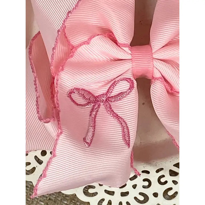 PINK COQUETTE HAIR BOW