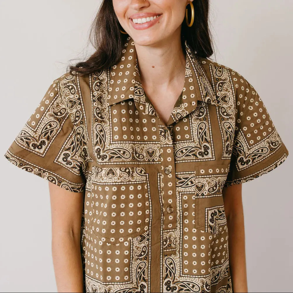 OLIVE BANDANA MINI DRESS