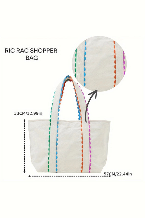 RICRAC COLORFUL TOTE BAG