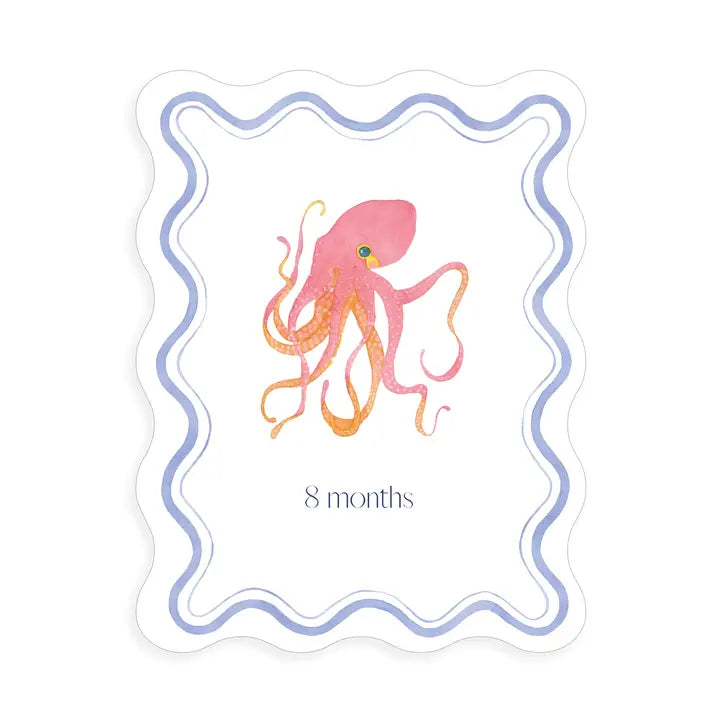 SEA ANIMAL MONTHLY MILESTONE CARDS