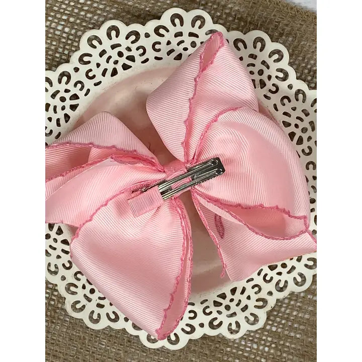 PINK COQUETTE HAIR BOW