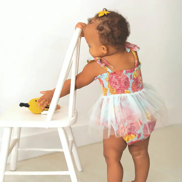 ROSE FLORAL TUTU ROMPER (PRE ORDER)