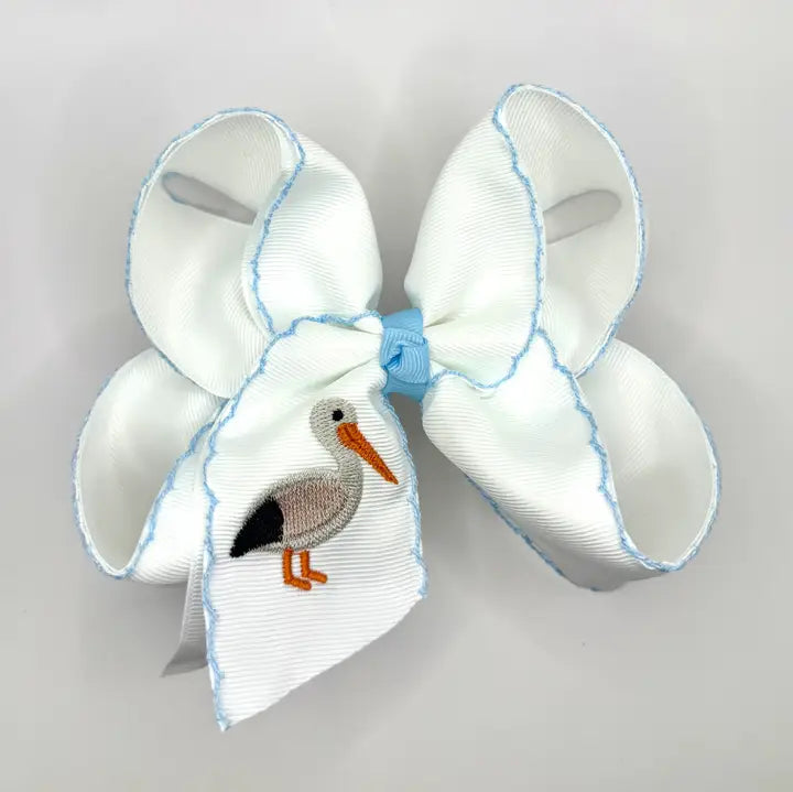 PELICAN MOOSTITCH HAIR BOW