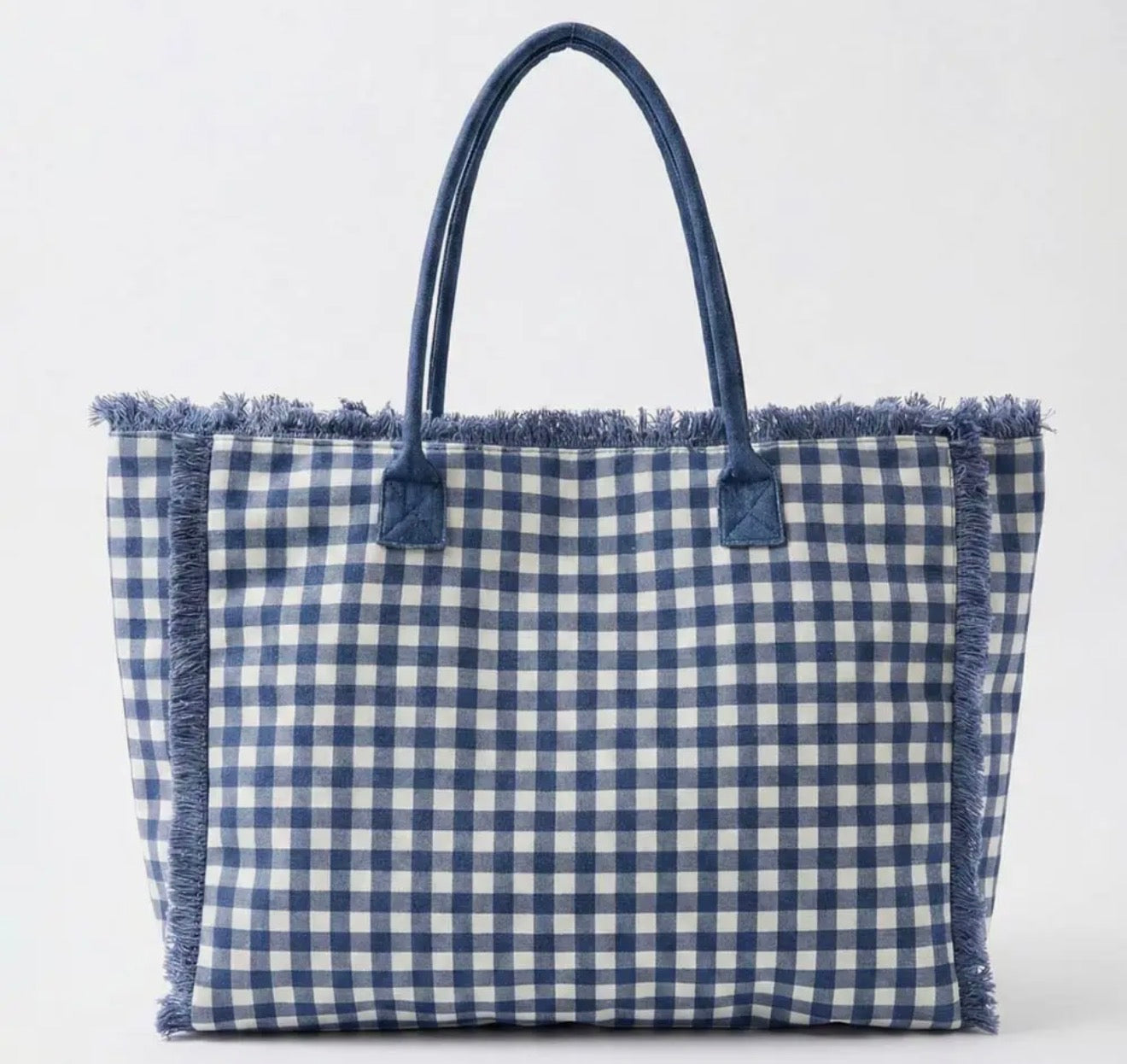 GINGHAM CHECK TOTE DIAPER BAG