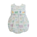 ETHAN ZOO PRINT SMOCKED BUBBLE
