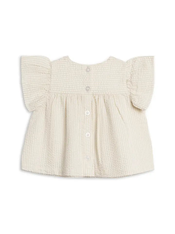 VIV SEERSUCKER RUFFLE TOP (PRE ORDER)