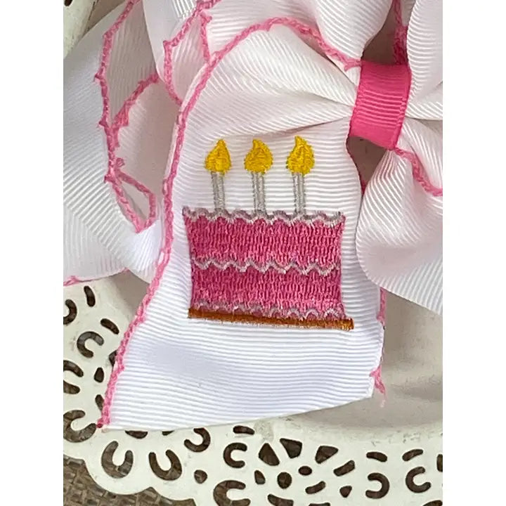 BIRTHDAY CAKE HAIR BOW