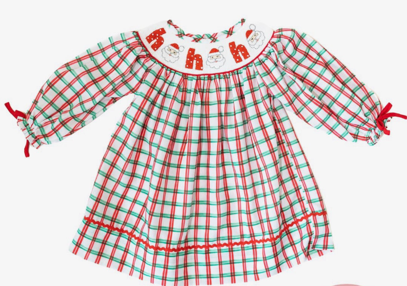 SANTA SMOCKED DRESS (PRE ORDER)