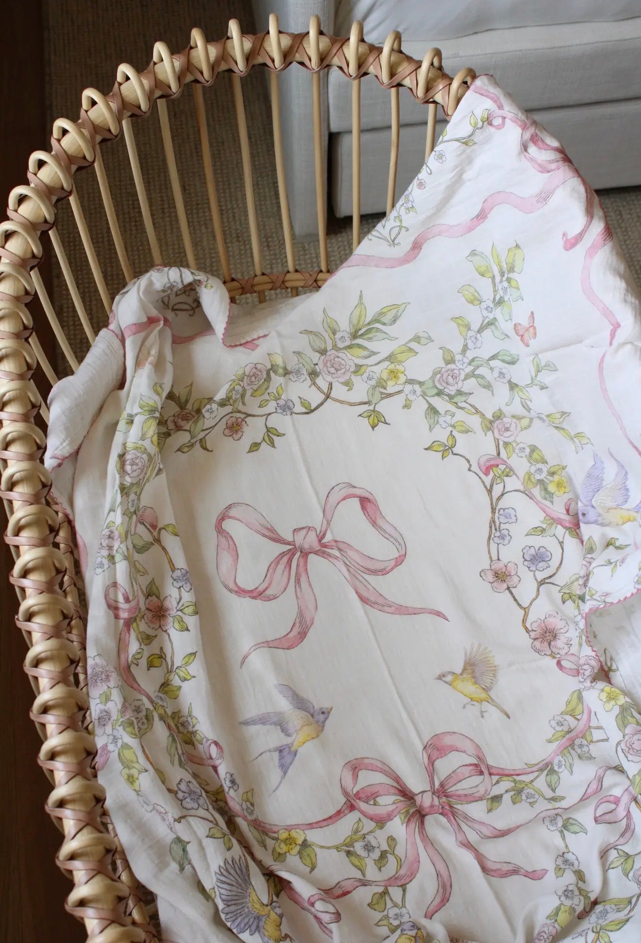 ROSE RIBBON GARDEN BLANKET