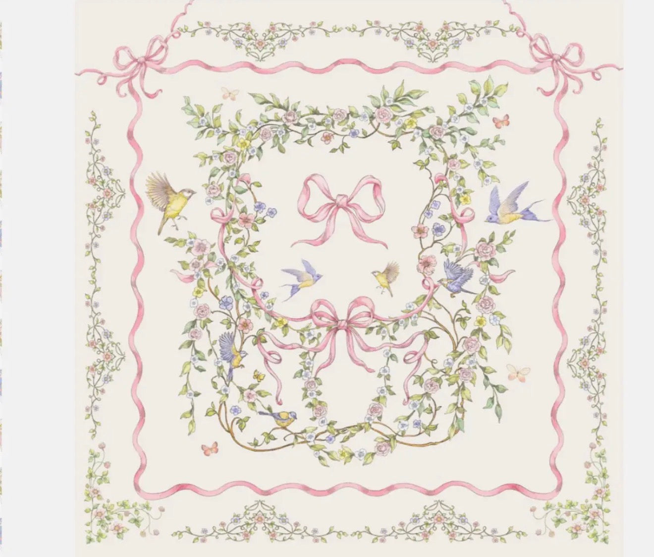 ROSE RIBBON GARDEN BLANKET