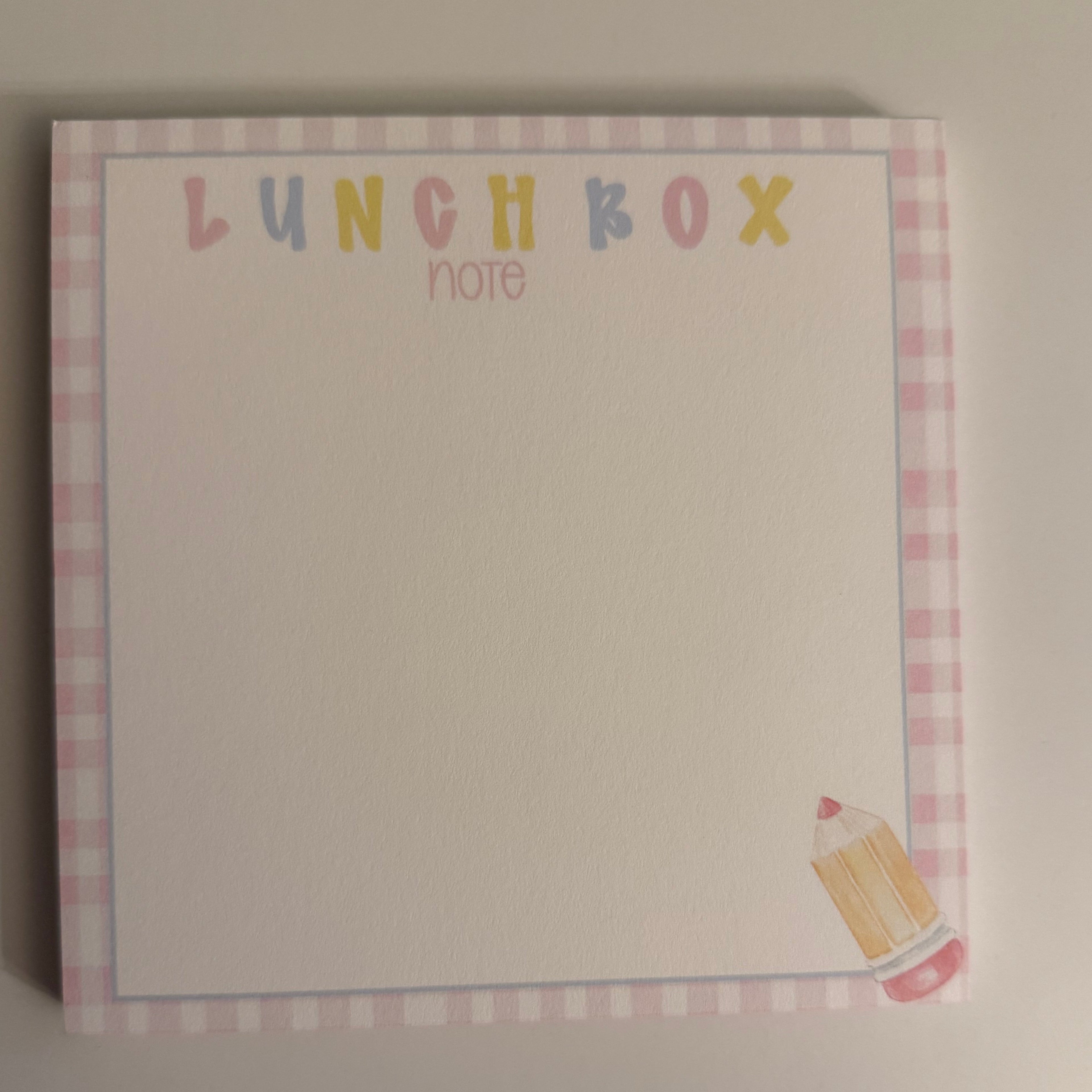 PENCIL LUNCH BOX NOTES