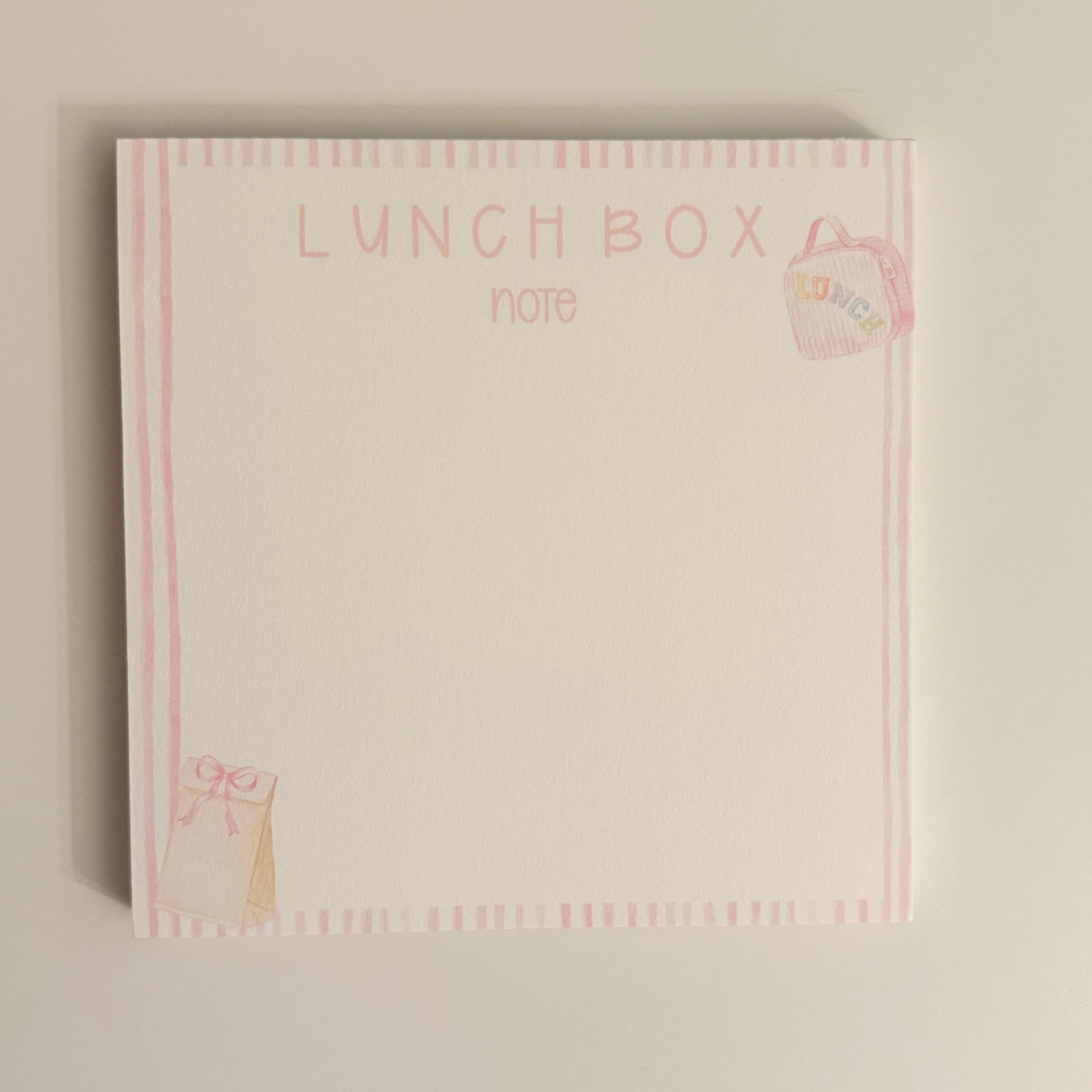 GIRLY LUNCH BOX NOTES