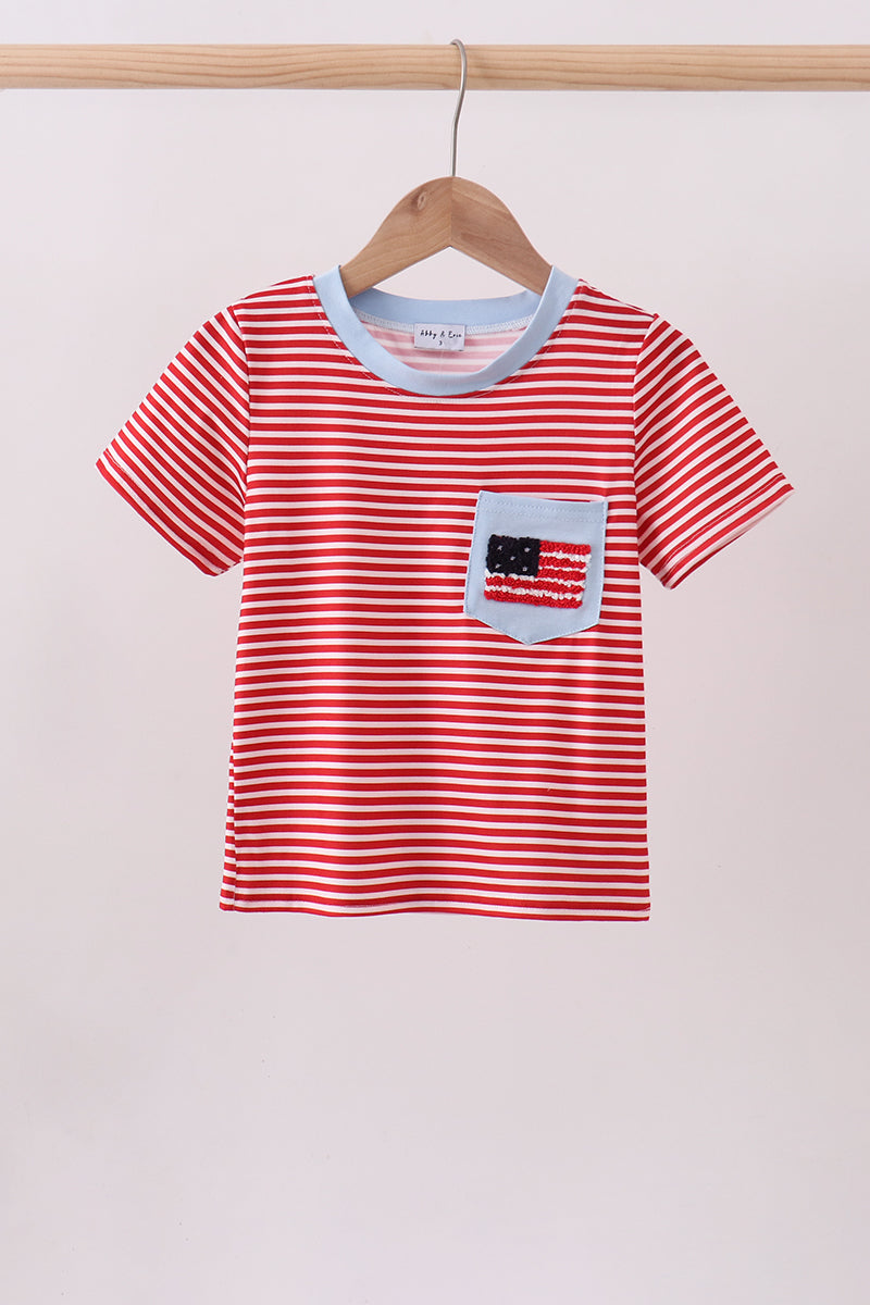 RED STRIPE T SHIRT
