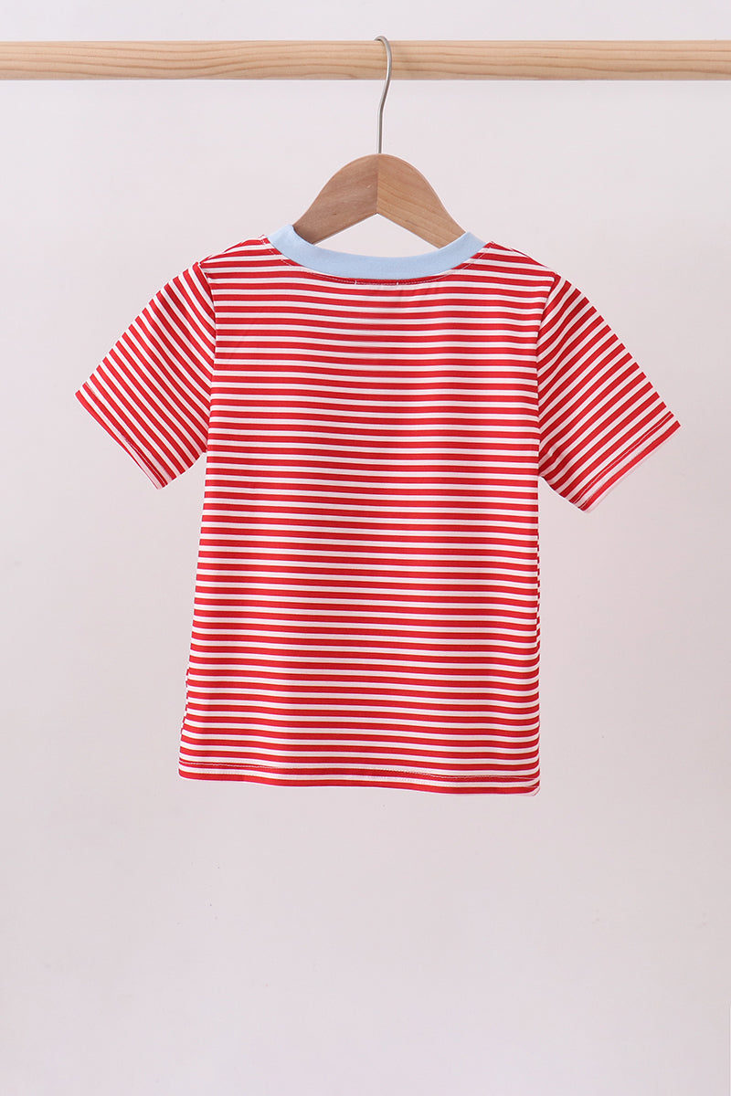 RED STRIPE T SHIRT