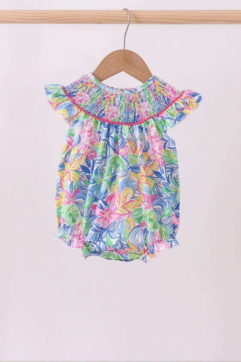 TROPICAL FLORAL RUFFLE BUBBLE
