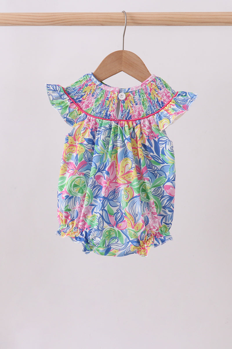 TROPICAL FLORAL RUFFLE BUBBLE