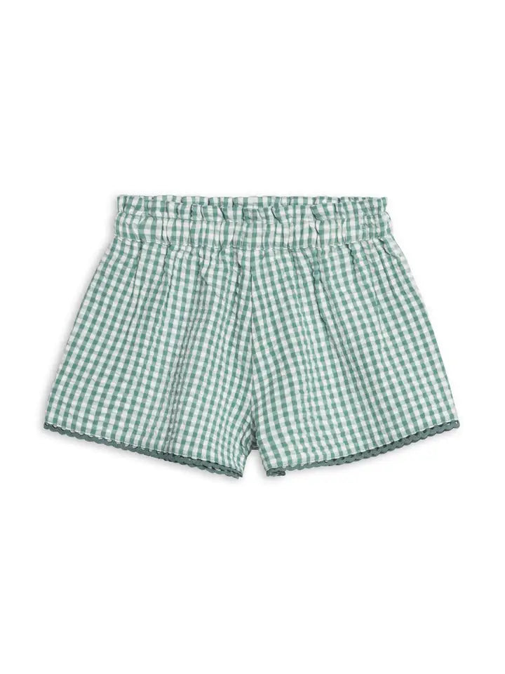 PATTY SEERSUCKER SCALLOPED TRIM SHORTS (PRE ORDER)