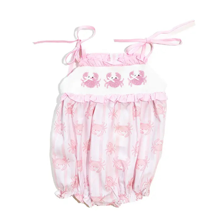 PINK CRAB SMOCKED BUBBLE (PRE ORDER)
