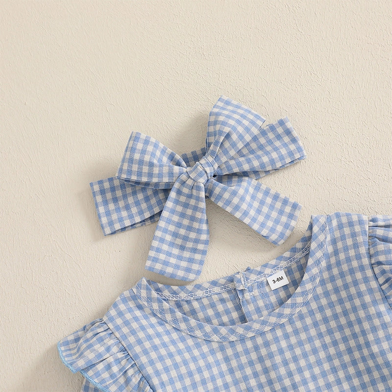 GINGHAM BUBBLE W HEADBAND