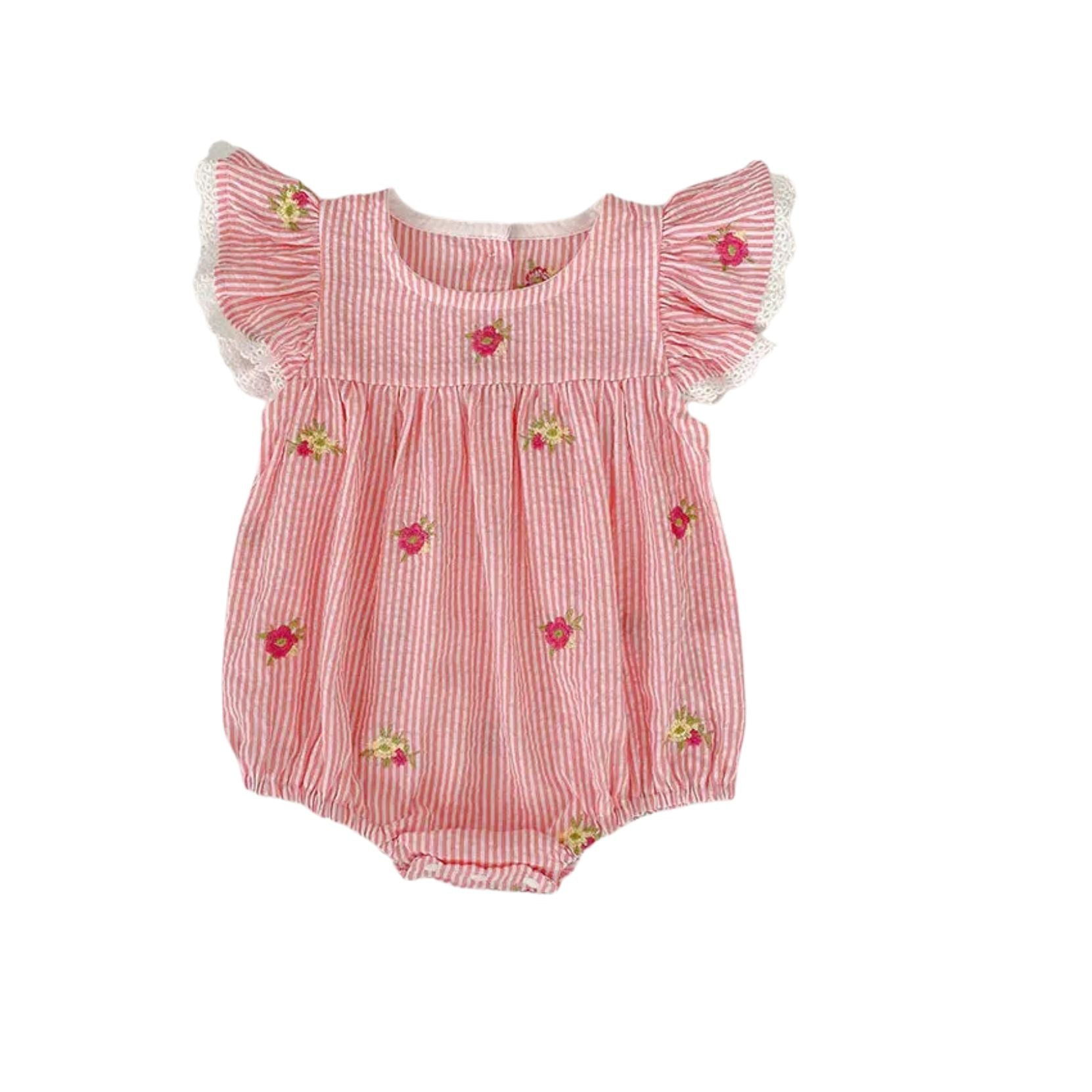 STRIPE FLORAL RUFFLE BUBBLE